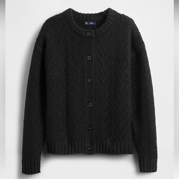 GAP Fuzzy Pointelle Cardigan BNWT - Picture 5 of 5